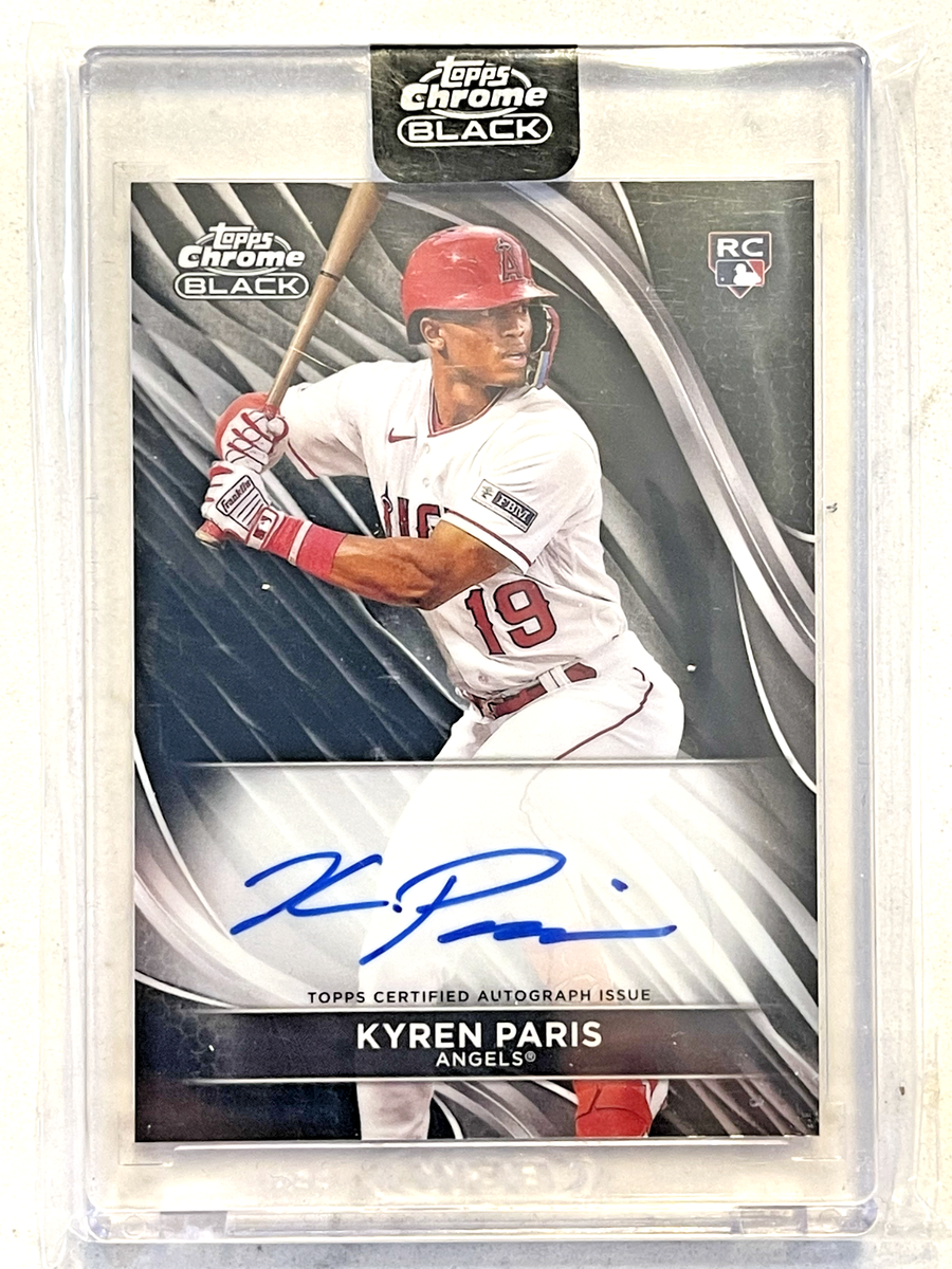 2024 Topps Chrome Black Kyren Paris RC Auto Los Angeles Angels 