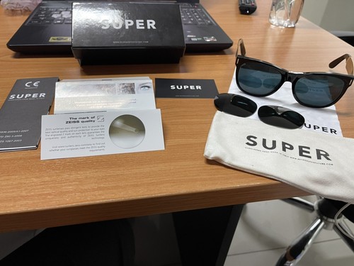 Retro Super Future Black Gold Sunglasses Retrosuperfuture - Picture 1 of 11