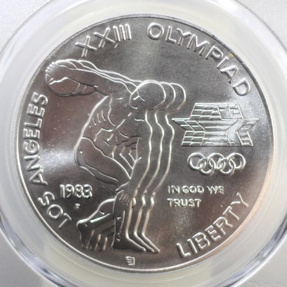 1983 Olympic Dollar PCGS MS70 ***Rev Tye's Stache*** #0136400 - Image 2 of 4