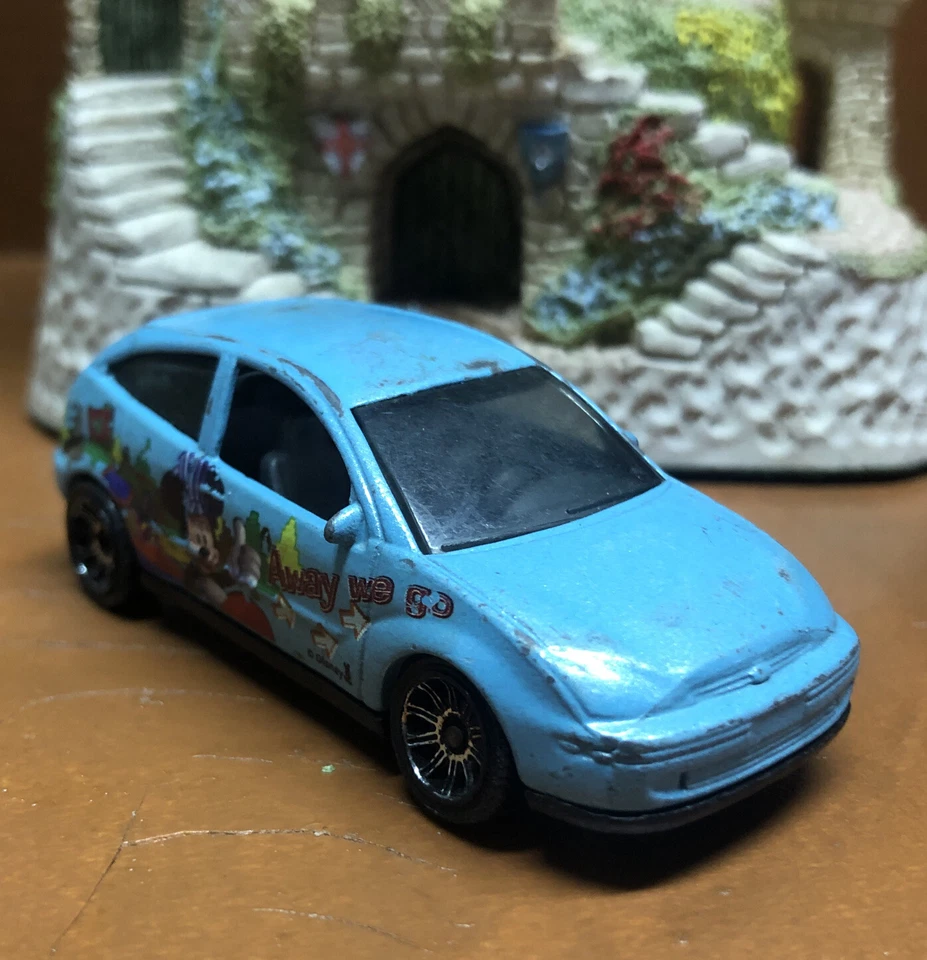 Matchbox 1999 Mickey Mouse Ford Focus Blue Mattel Vintage Disney Away We Go Car - Image 2 of 4