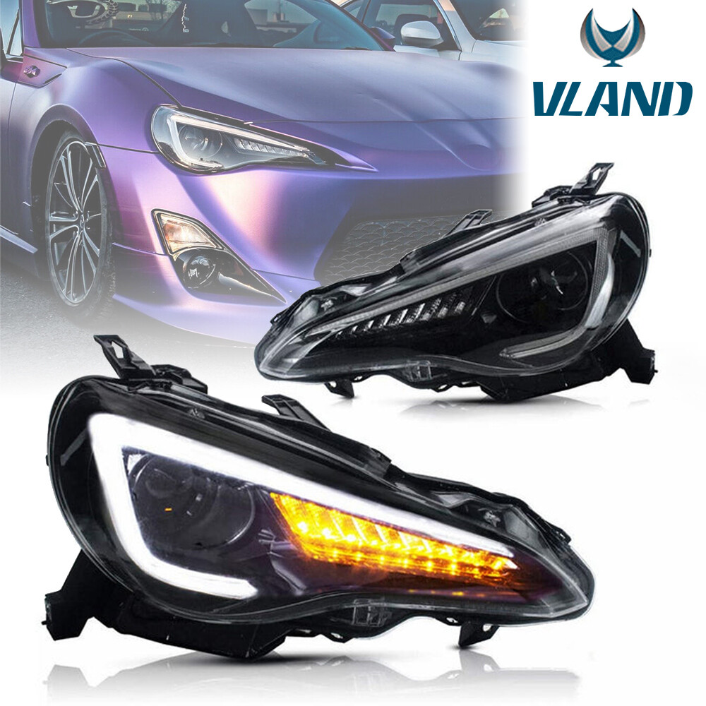 VLAND LED Sequential Signal Headlights For Toyota 86, Subaru BRZ, Scion FR-S (2013-2021)
