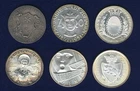 SWITZERLAND 1947-1971  SHOOTING MEDALS, .900 SILVER, LOT OF (6), ASW=2.59 OZ