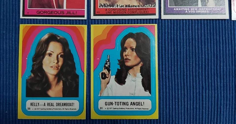 1977 Topps Charlie's Angels 10 Card Lot (7 Cards + 3 Stickers) - Near Mint+ - Image 3 of 4