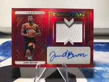 Jared Butler 2021-22 Obsidian Red T-Mall RPA #206 Utah Jazz Rookie Patch Auto