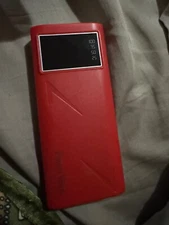 Red power bank for USB & Samsung chargers