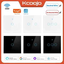 EU Smart Switches 1/2/3/4Gang Touch Light Switch Wall Sensor 433mhz RF Switches