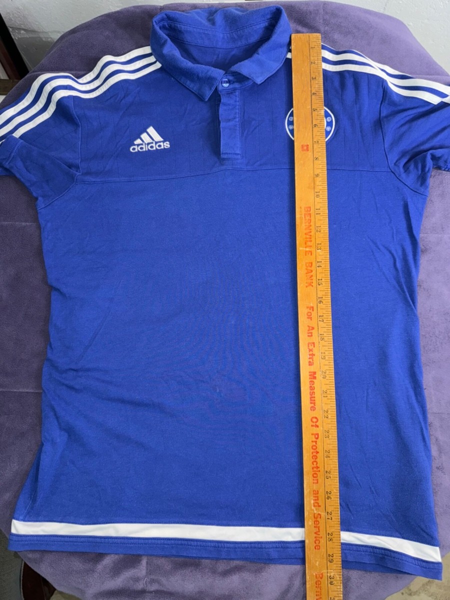 Chelsea FC adidas ポロシャツ 青 Chelsea FC Adidas S12058 Blue Polo Soccer T-Shirt Men's L | eBay