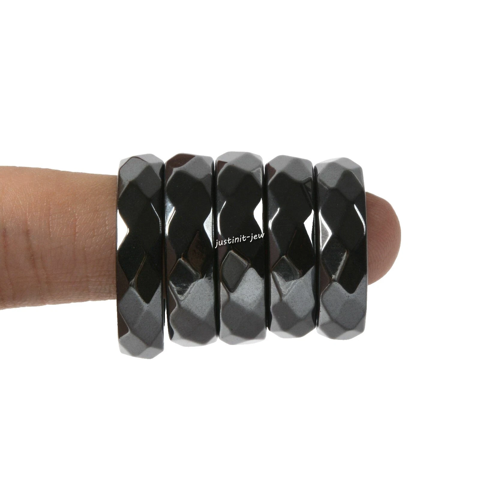 Anillos de moda de titanio de hematites