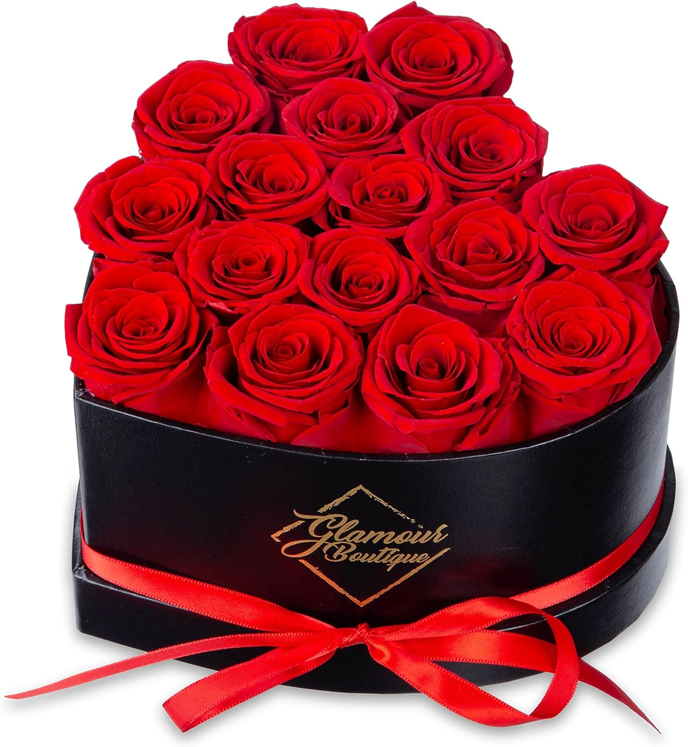 16 Flower Forever Heart Shape Box - Preserved Roses, Immortal Roses Gift for Her