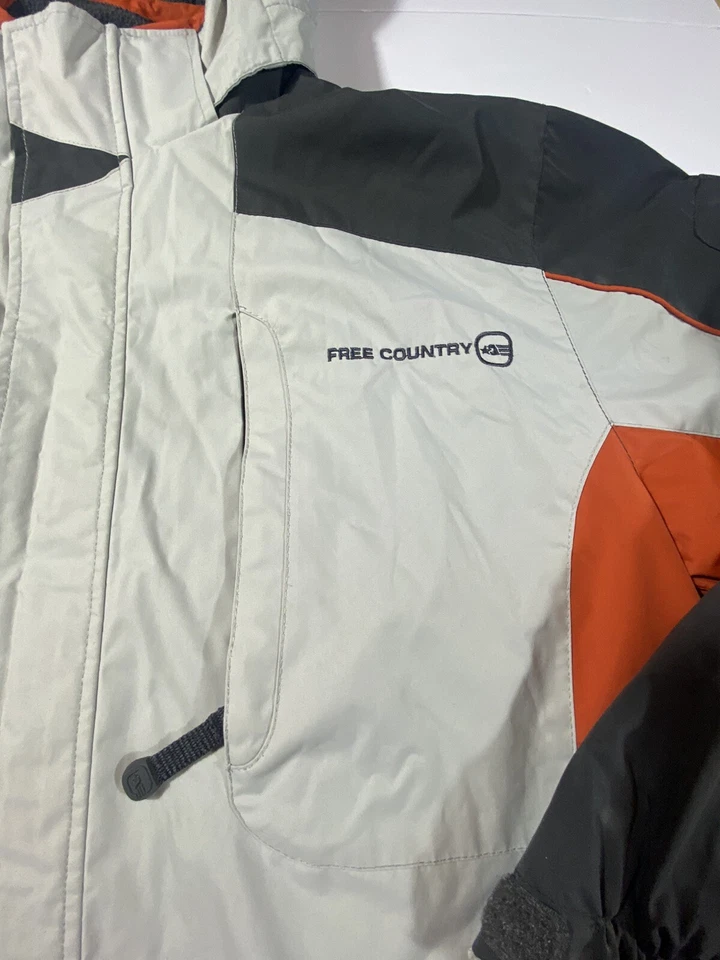 Free Country пальто куртка средний, лыж, капюшон съемный, двойной полный молнии, тяжелый - Изображение 2 из 4