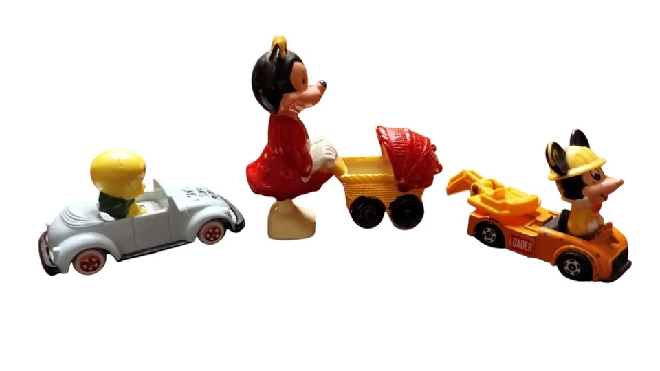 DE COLECCIÓN 3 JUGUETES WALT DISNEY MINNIE MOUSE, TWITTY BIRD, JUGUETE MICKEY MOUSE Y 2 coches Foto 3 de 4