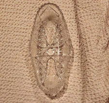 American Brilliant Vintage Cut Glass Relish/Bread Dish