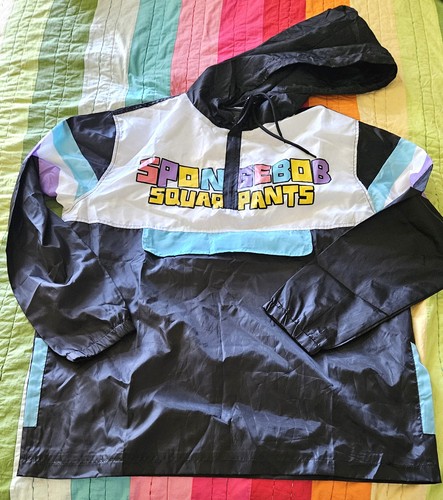 Nickelodeon Spongebob Squarepants Hoodie Windbreaker Jacket Adult Sz XL NWOT - Picture 6 of 7