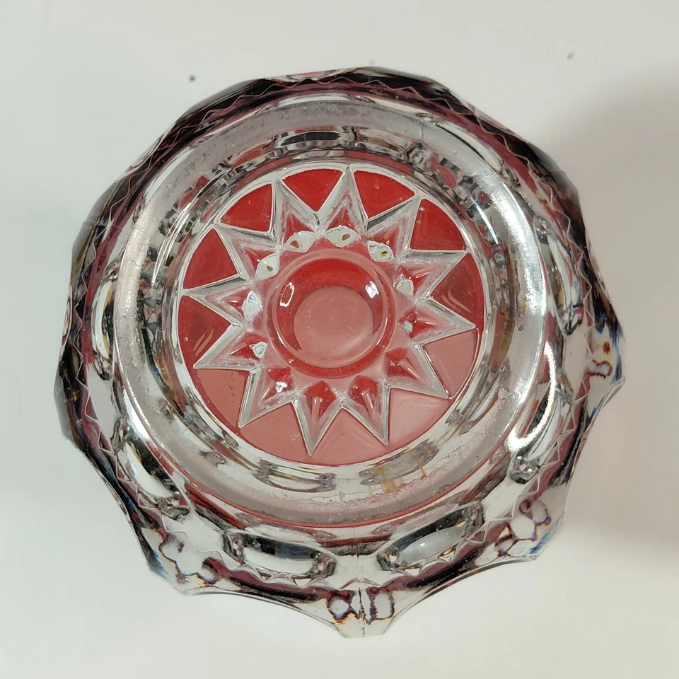 Antique Celery Vase EAPG Ruby Stain Adams Company King Crown Pattern - Image 4 of 4