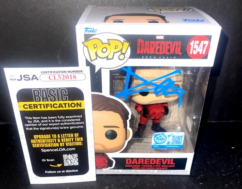 Charlie Cox Daredevil Marvel Autographed Signed Funko Pop 1547 Protector JSA