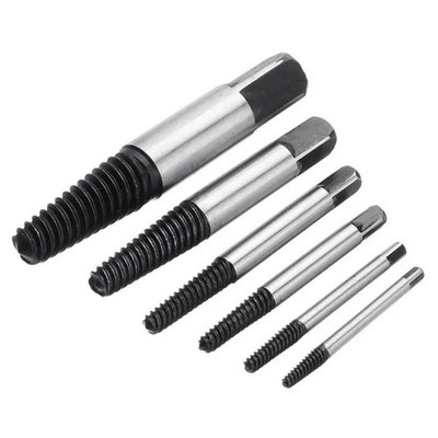 6pc Damaged Screw Extractor Set Broken Bolt Remover Tool Easy Out Stripped Screw