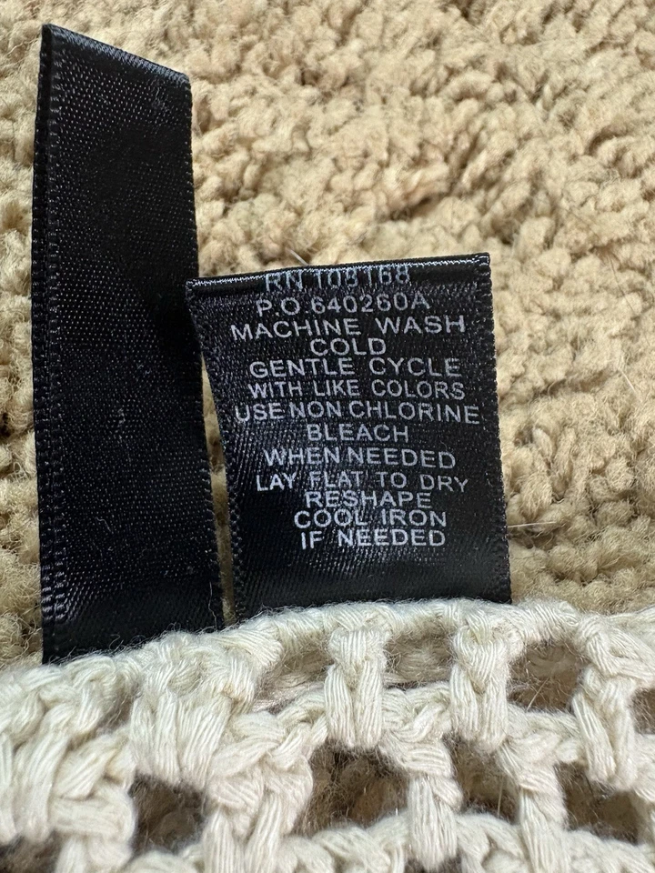 Кардиган кимоно открытый с бахромой вязаный крючком с полным наклоном желтовато-коричневый женский большой богемное - Изображение 3 из 4