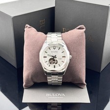 Bulova Men's Surveyor 96A274 Silver Dial Stainless Steel Automatic Watch