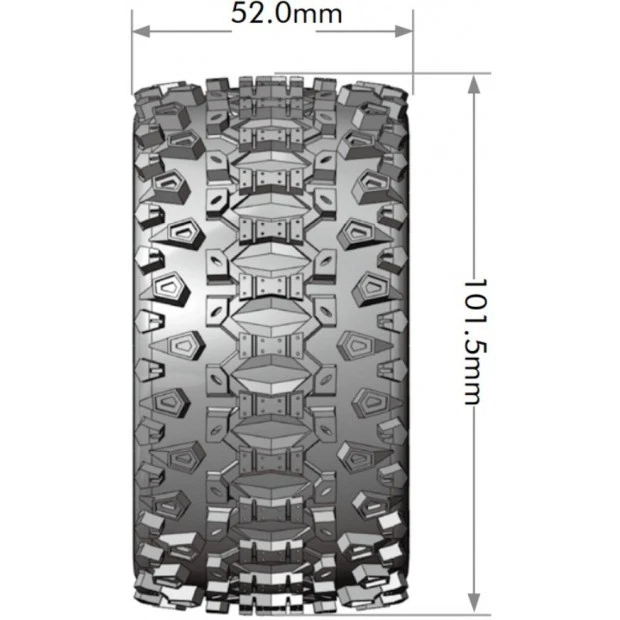 Louise ST-Uphill Mini Maxx XRT Tires 12, 14, 17mm 0 & 1/2' Off Soft Mounted (2) - Image 2 of 4