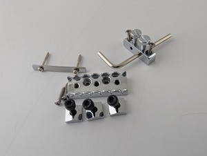 Licensed Floyd Rose WR3 Locking Nut & String Retainer & Wrench Chrome 43mm