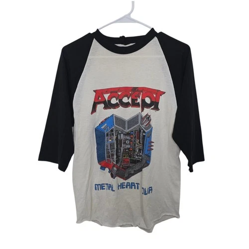 Accept Metal Heart Tour T-Shirt Concert Band Me 1980s vintage concert t-shirt, vintage, size M, single stitch, B+ condition