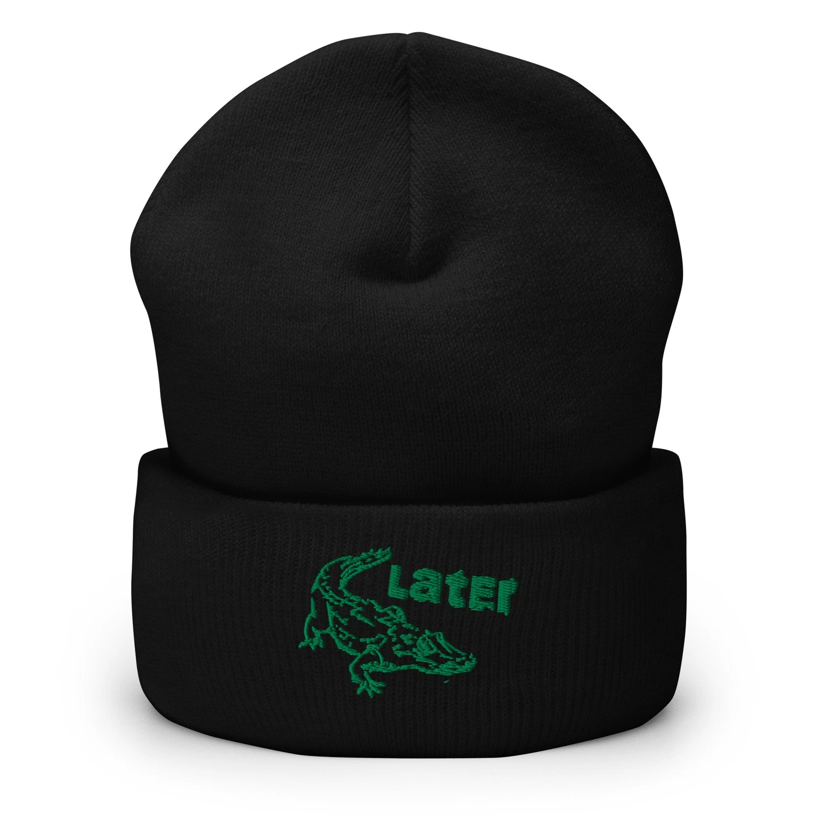 Later Gator Embroidered Alligator Cuffed Beanie