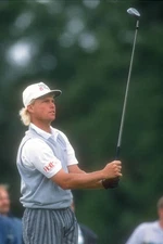American golfer Bill Glasson tees off during the day two Kemper Op- Old Photo
