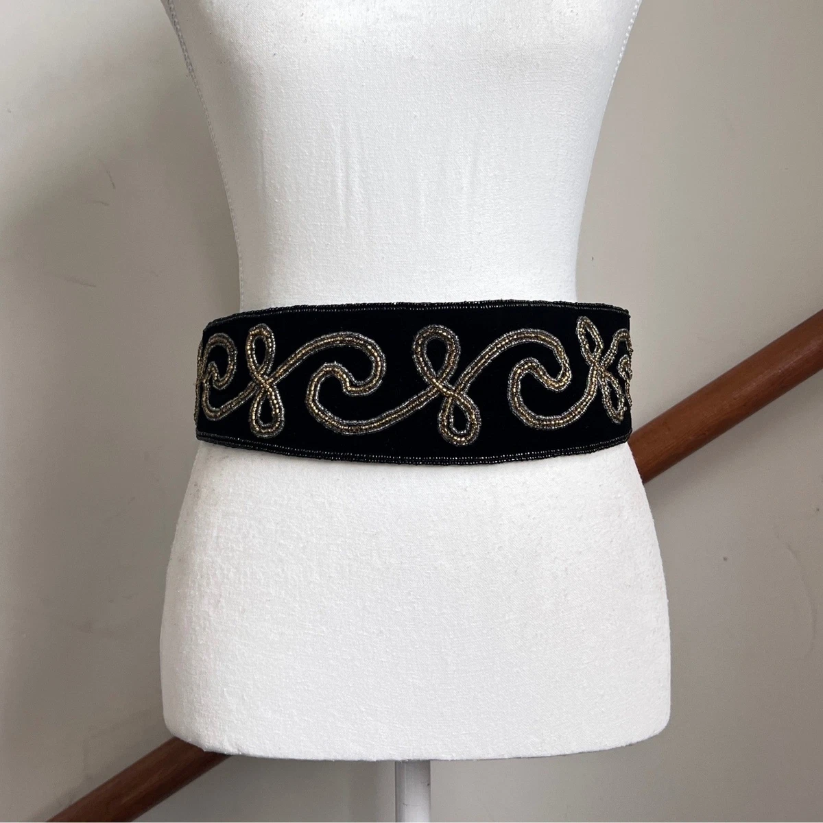 Waist Belt Black Velvet Belts for Women for sale | eBay display picture 2