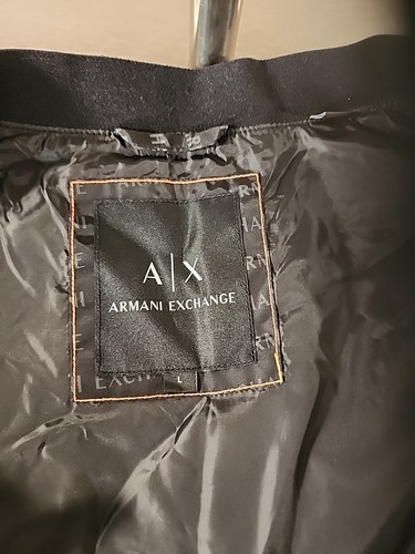 Armani Exchange A|X Mens Logo Zip Up Bomber Jacket Wind Breaker Large L - Picture 3 of 10