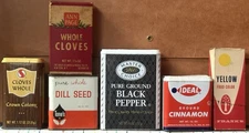 Lot Of Vintage Spice Tins
