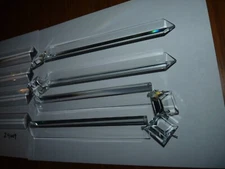 12 1980's Czech. Cut Lead Glass Thick Prisms, Chandelier, Suncatchers, Artist.