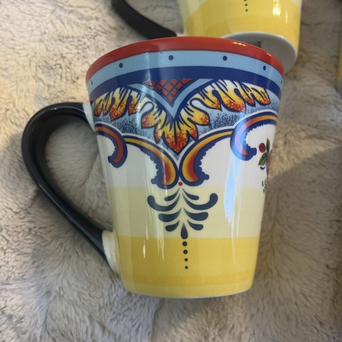 4-Piece Mug Set Euro Ceramica Zanzibar Dishwasher/Microwave Safe ZB-2000-ST-4 - Picture 2 of 5