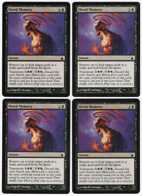 Shred Memory x4 4x 2005 Ravnica: City of Guilds Black Common Instant MTG NM AZ1
