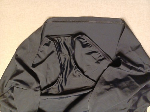 Croft & Barrow Swimsuit Size 12 One-Piece Swimdress Black Blue Modest - Picture 3 of 5