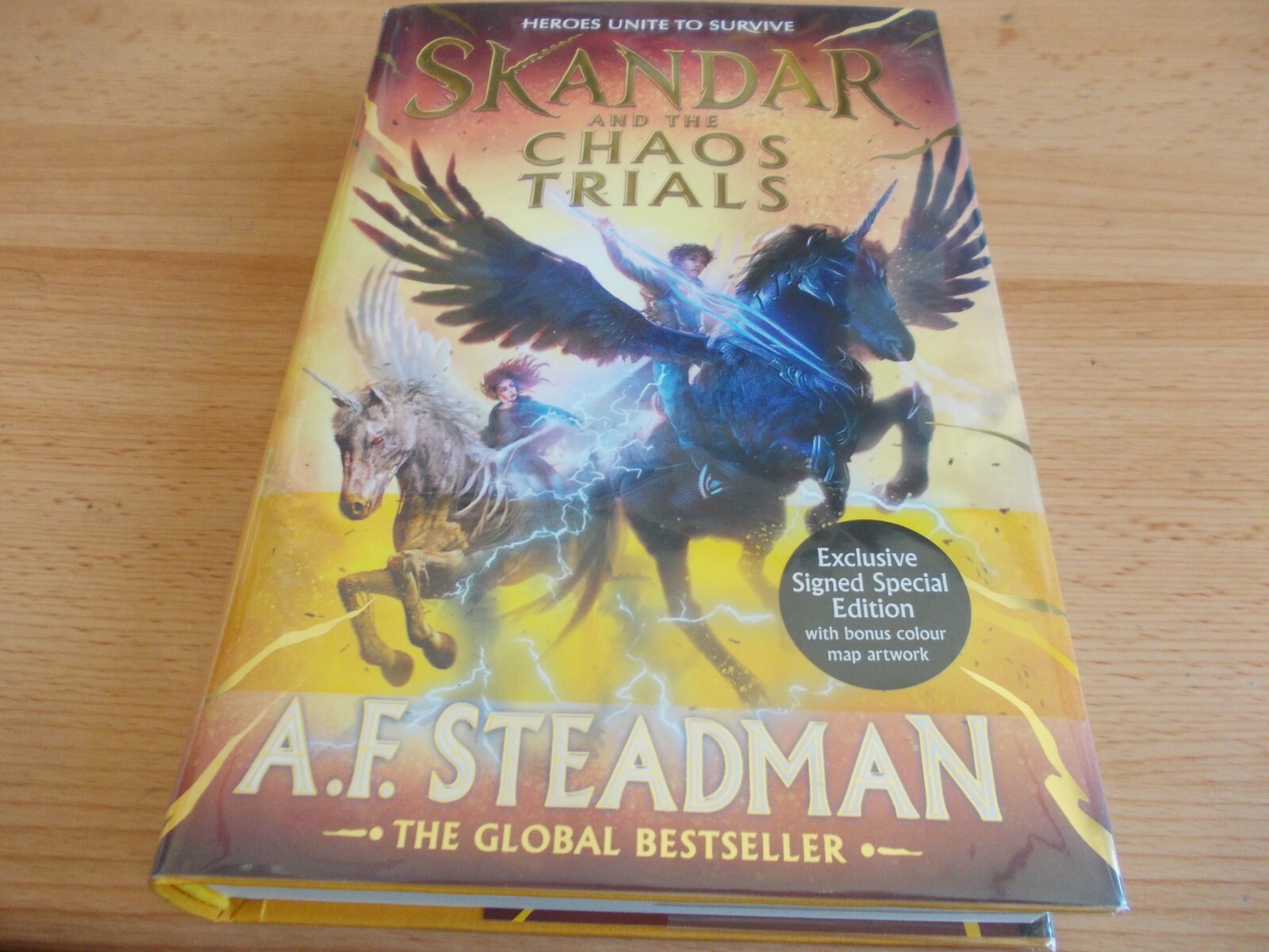 Skandar and the Chaos Trials, A F Steadman,SIGNED FIRST EDITION,1st imp. NEW