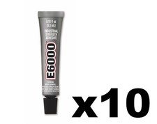 E6000 Multi Purpose Industrial Strength Adhesive Glue Clear Mini Tube 5.3ml 10pk