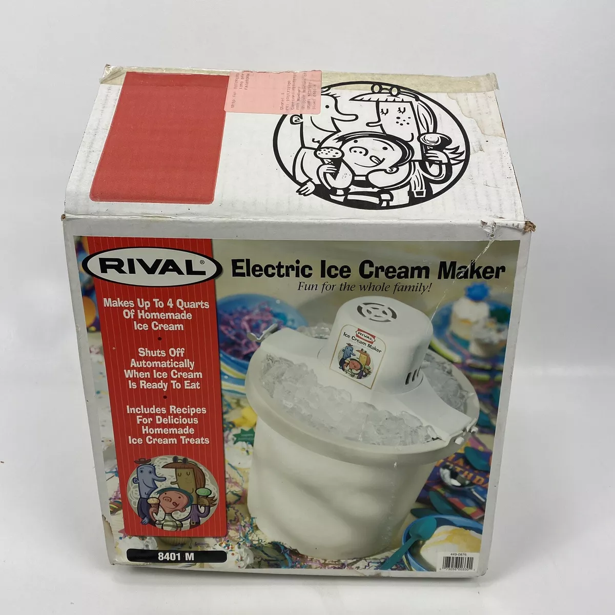 Rival Ice Cream Yogurt Freezer Maker 8401M USA 4 Quart Electric
