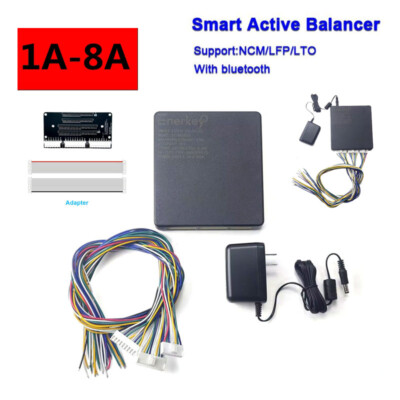 2S-24S 1A-8A Smart Active Equalizer Balancer LiFePO4/Li-ion Battery w/ Bluetooth