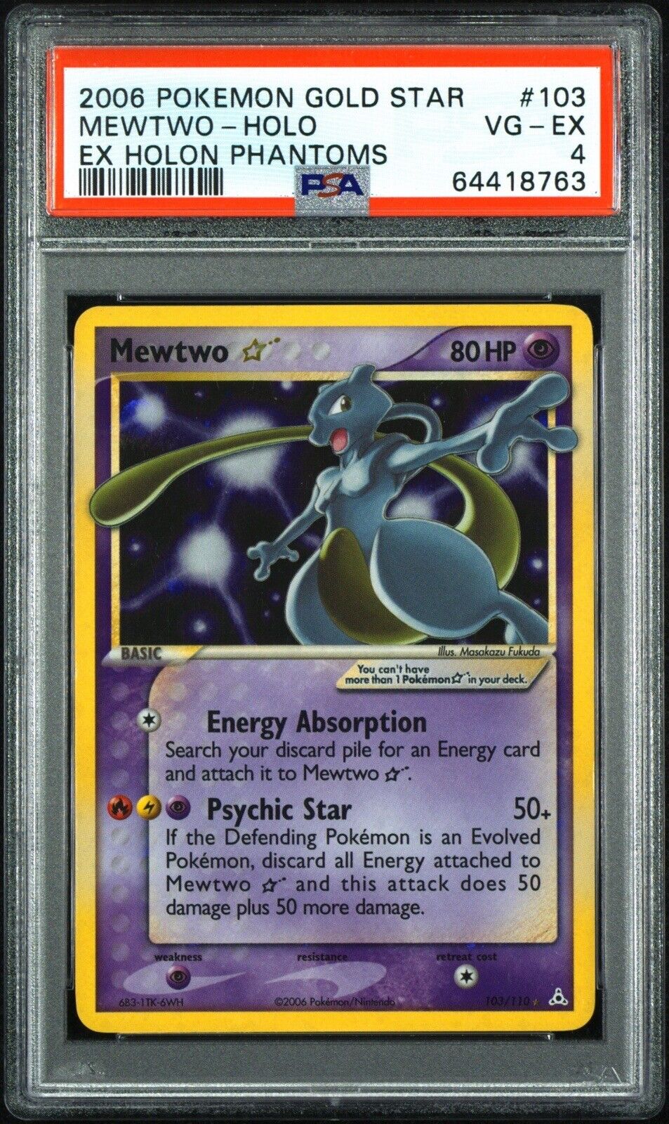 2000 Danone Pokemon Stadium Tip Shiny Gold #8 Mewtwo - PSA GEM MT 10 - Pop  3 on Goldin Auctions