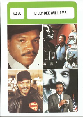 FRANCE Star Wars Billy Dee Williams (Lando) MONSIEUR CINEMA Information card 