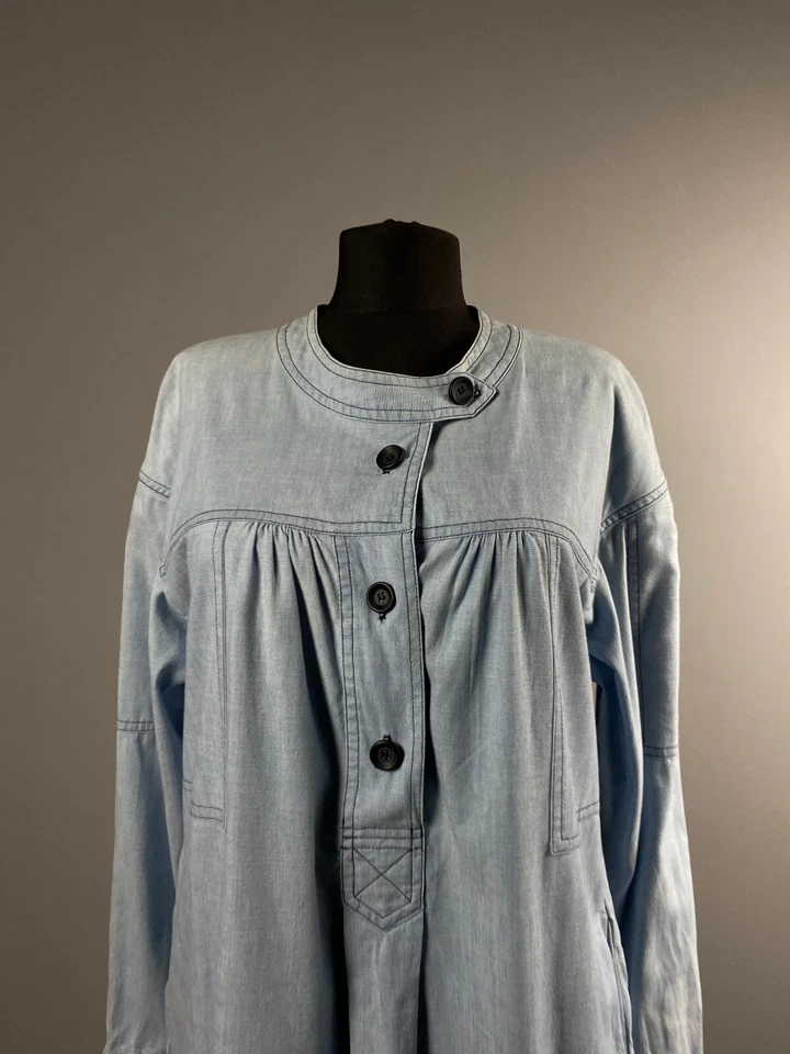 Isabel Marant Etolie Mujer Azul Claro Denim Algodón Vestido Ajustado Túnica Talla 40 M Foto 2 de 4