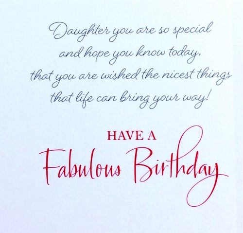 Tarjeta de cumpleaños de la hija - 8.5 x 6 pulgadas - Palabras y deseos - Imagen 4 de 4
