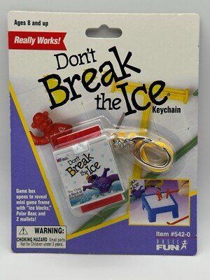 Don't Break the Ice Board Game Keychain New Sealed Mini Basic Fun Vintage RARE