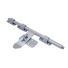 Cross Pattern Bolt 340mm Galvanised Steel Lockable Straight Gate Bolt