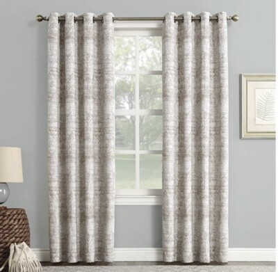 JCP SUN ZERO 50'' X 84''  DARREN  DRAPES GROMMET BLACKOUT PANEL  CAMEL TAN  NEW