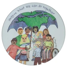Corelle- LE 25th Anniversary "Imagine What We Can Do Together" Plate/Diversity 