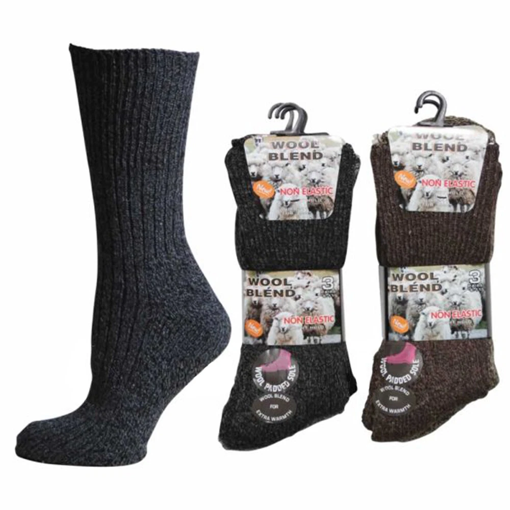 6/12 Pairs Mens Non Elastic Lambs Wool Socks Assorted Marl Colour UK Size 6-11
Opens in a new window