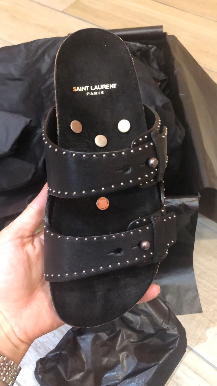 2X Sandali Yves Saint Laurent Jimmy Sandals Black NUOVE MAI USATE taglia 36