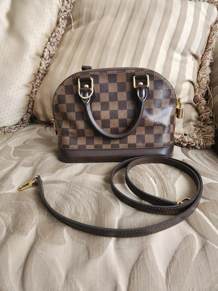 New Louis Vuitton Alma BB Damier Ebene Cross Body Bag