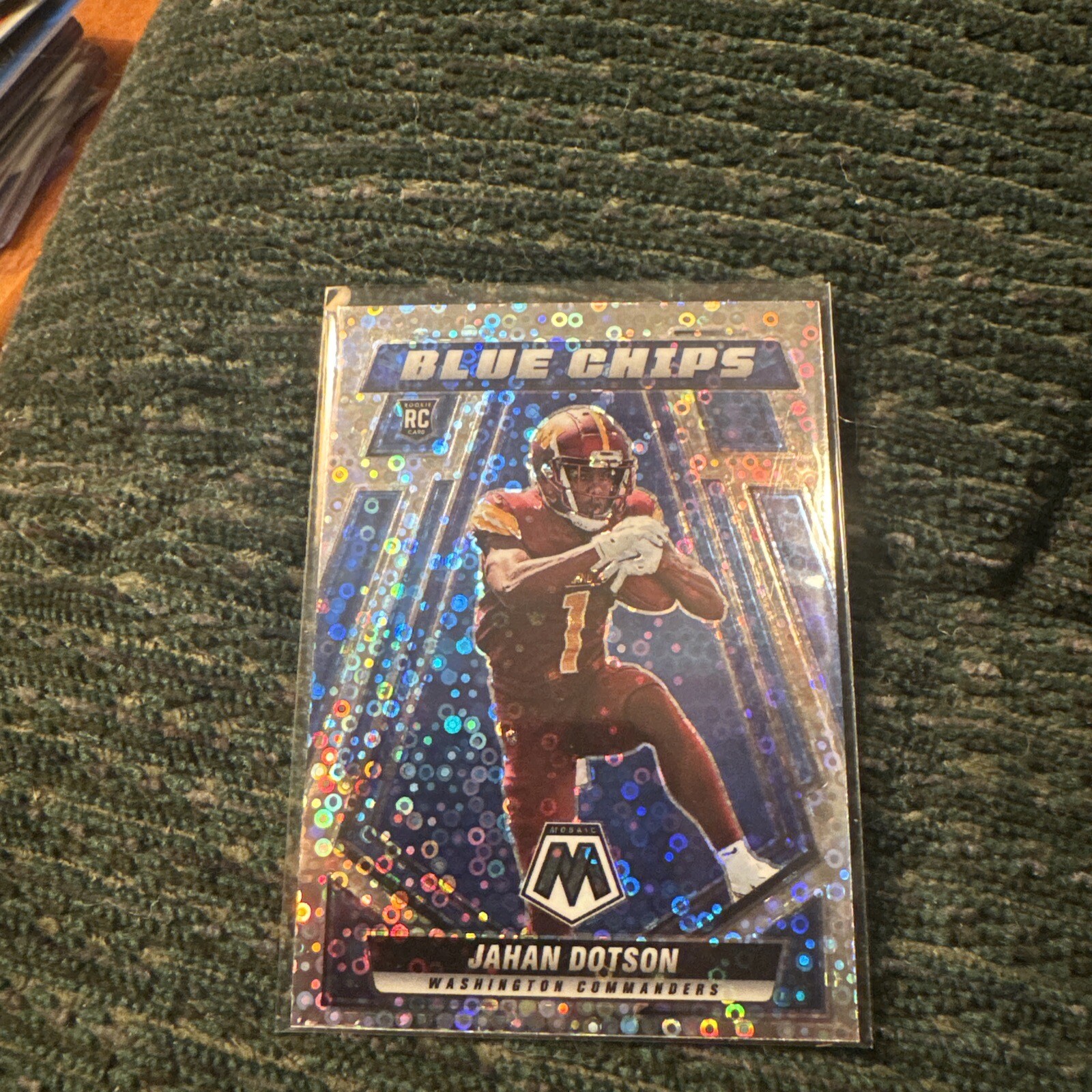 2022 jahan Dotson disco Mosaic blue chips #Bc-11 Rookie Washington Commanders